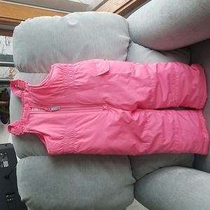 3T pink Carter's snow bibs